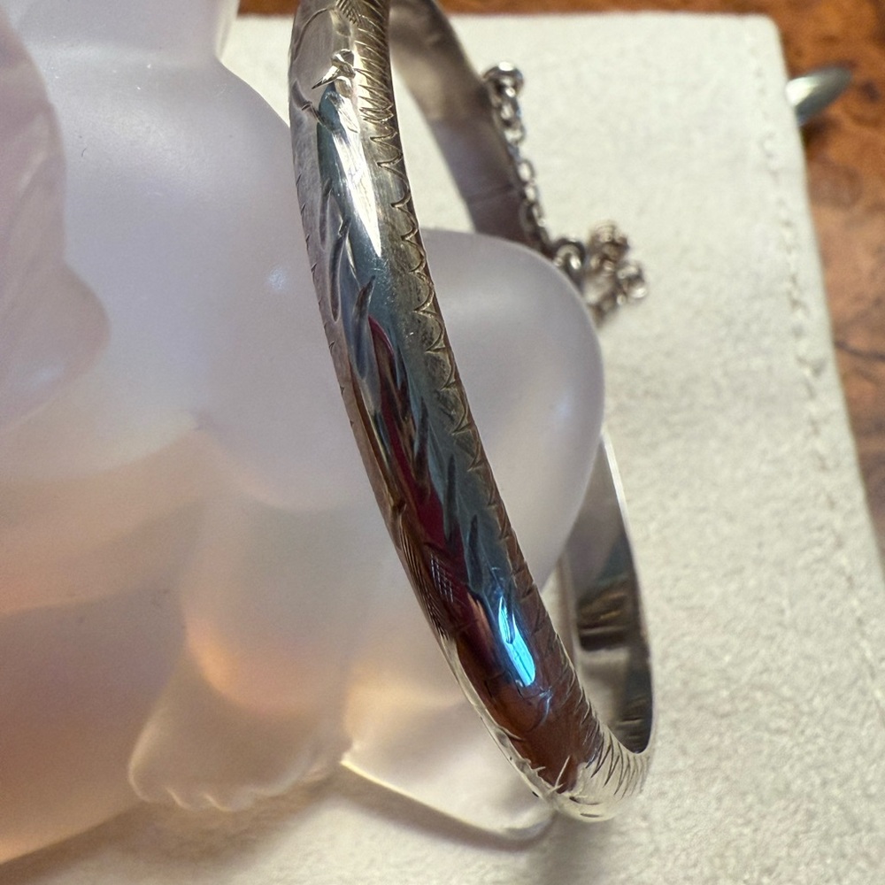 Baby Sterling Silver Hinged Bangle Bracelet